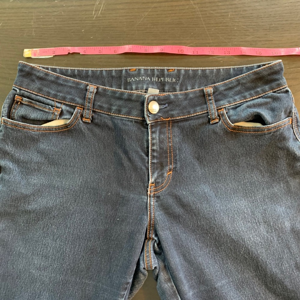 Banana‎ Republic Women's Dark Wash Denim Jeans Size 30 Bootcut Classic READ FLAW - Picture 8 of 15